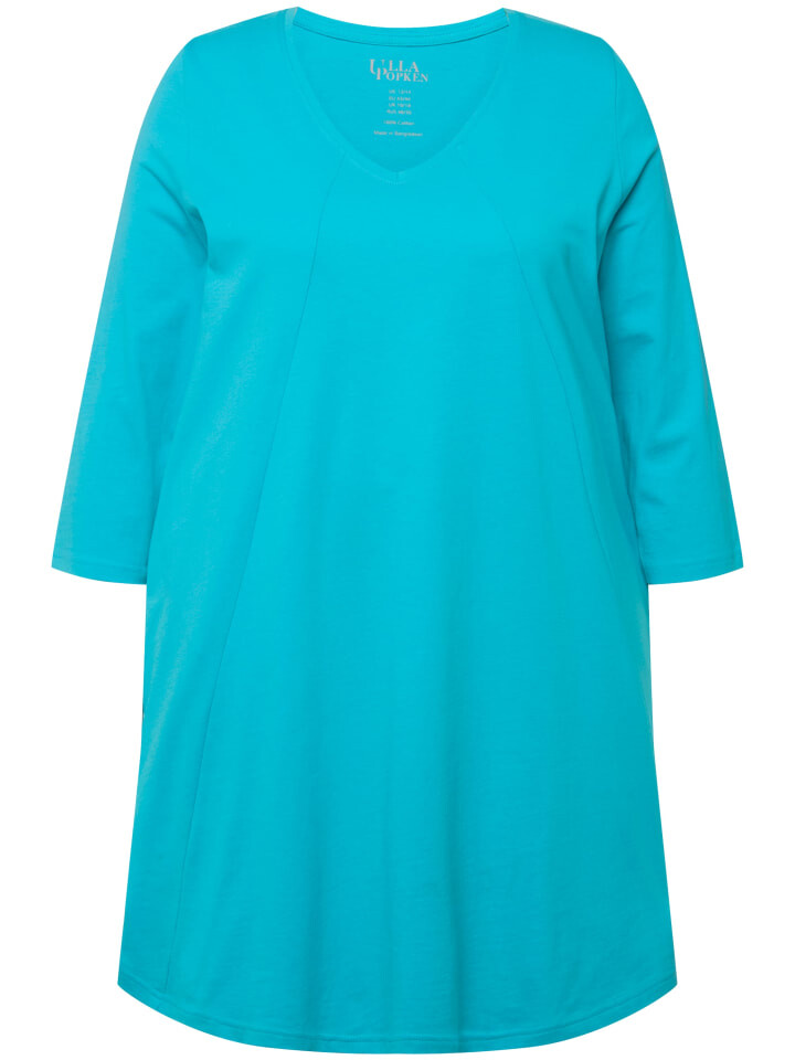 

Футболка Ulla Popken Longshirt, цвет tiefes aqua