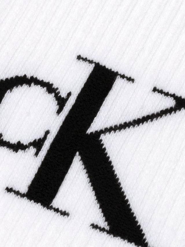 Монограммные носки-гольфы Calvin Klein, Pack of 2, White — фото 3