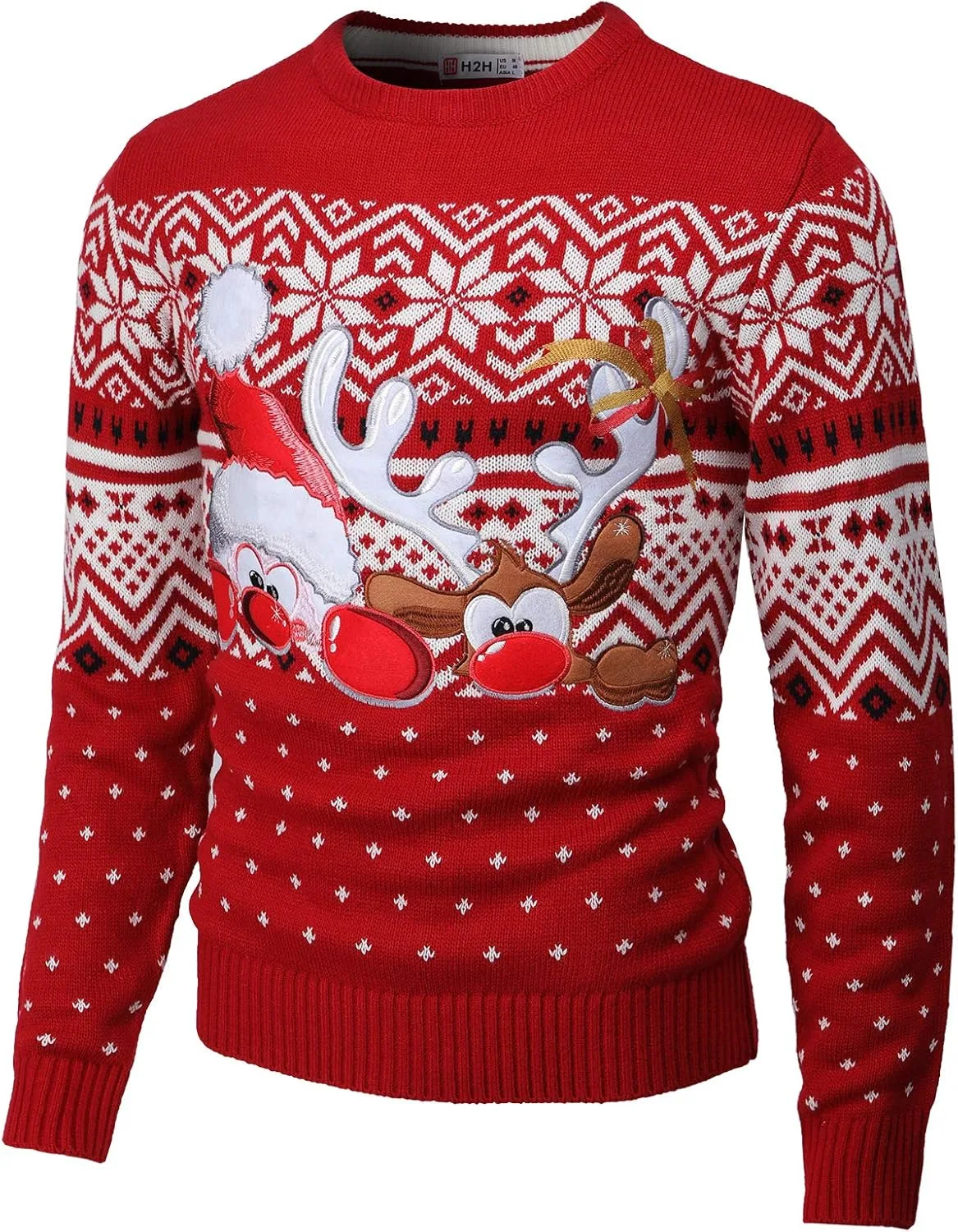 

Мужской свитер H2H Casual Slim Fit для праздничной вечеринки