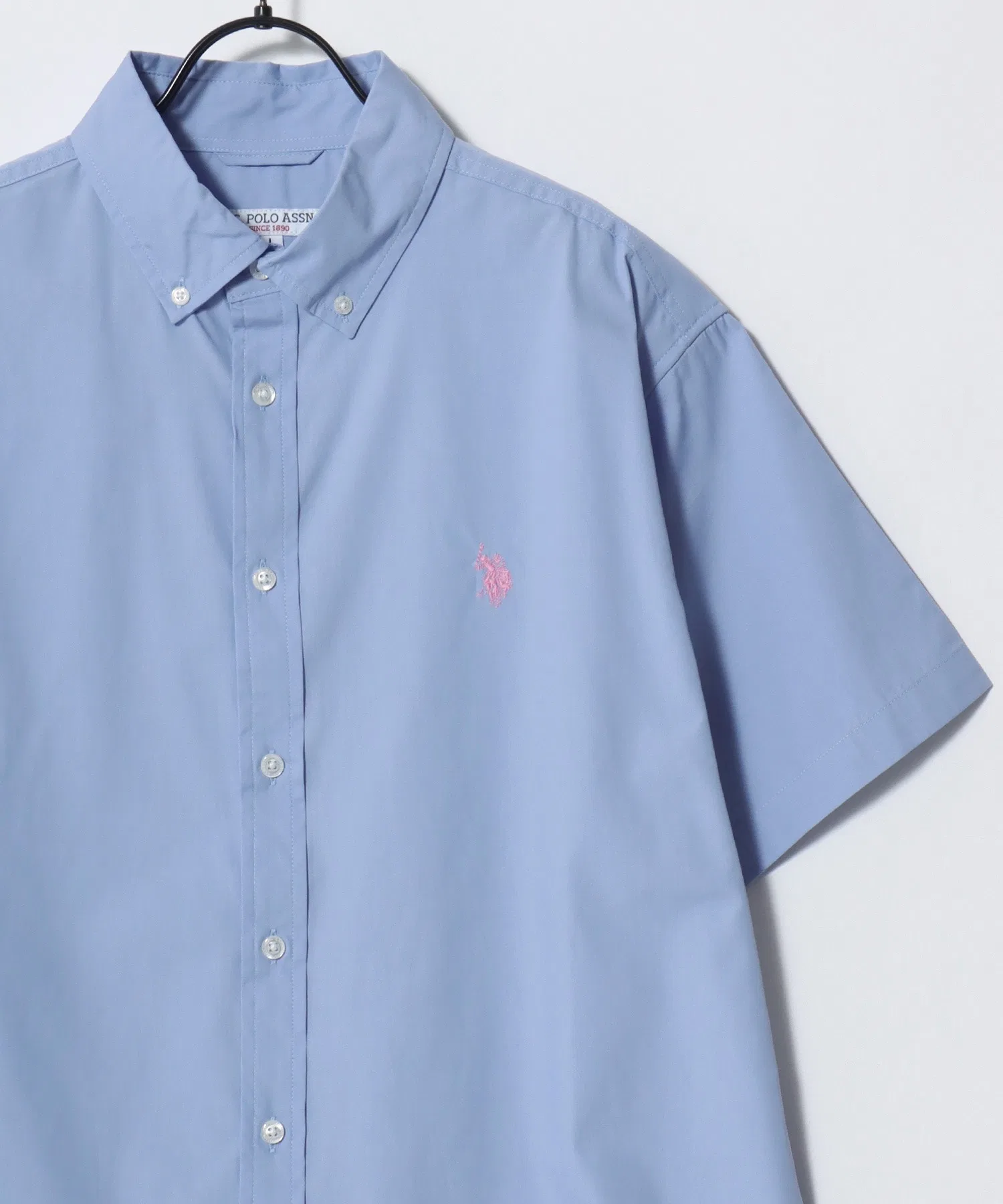 Унисекс рубашка U.S. POLO ASSN. Broad Denim, хлопковая, белая — фото 4