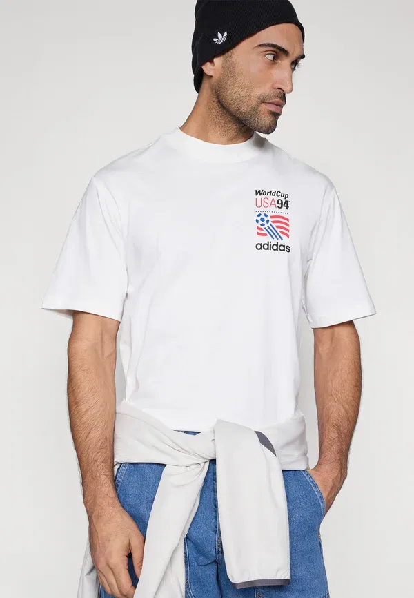 Футболка с принтом Adidas Performance national team wear, облачно-белый — фото 4