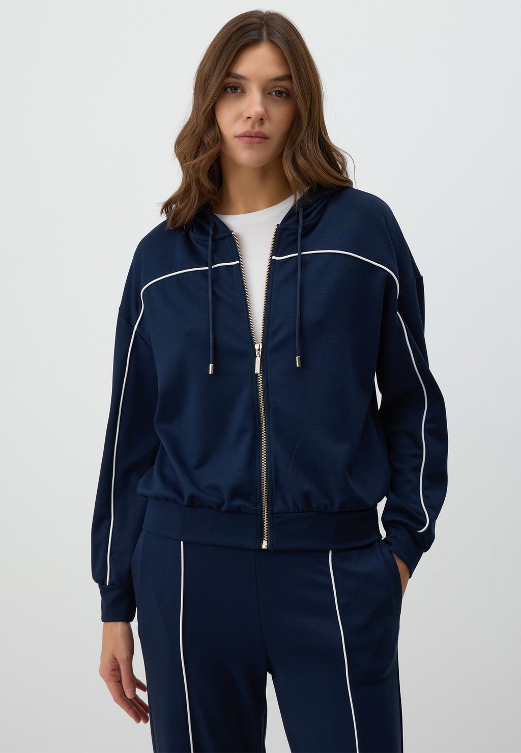 

Толстовка на молнии Hoodie Jimmy Key, темно-синий