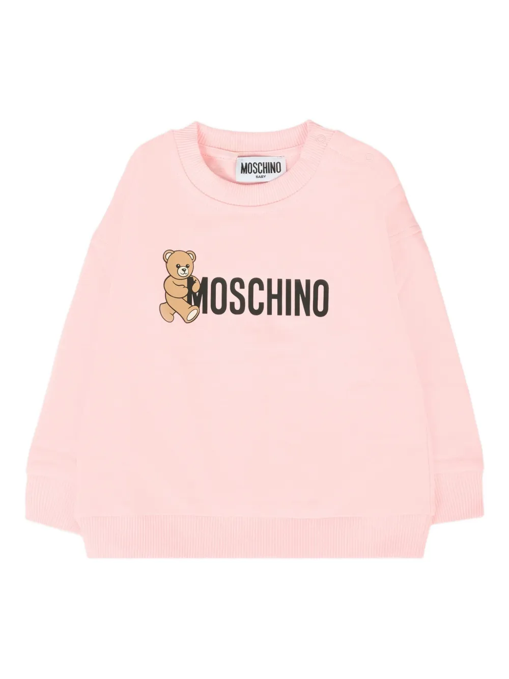 

Толстовка с логотипом Тедди Moschino Kids, розовый