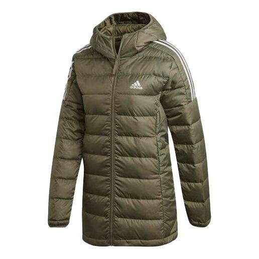 

Куртка (WMNS) adidas Essentials Light Down Hooded Parka 'Legacy Green', зеленый