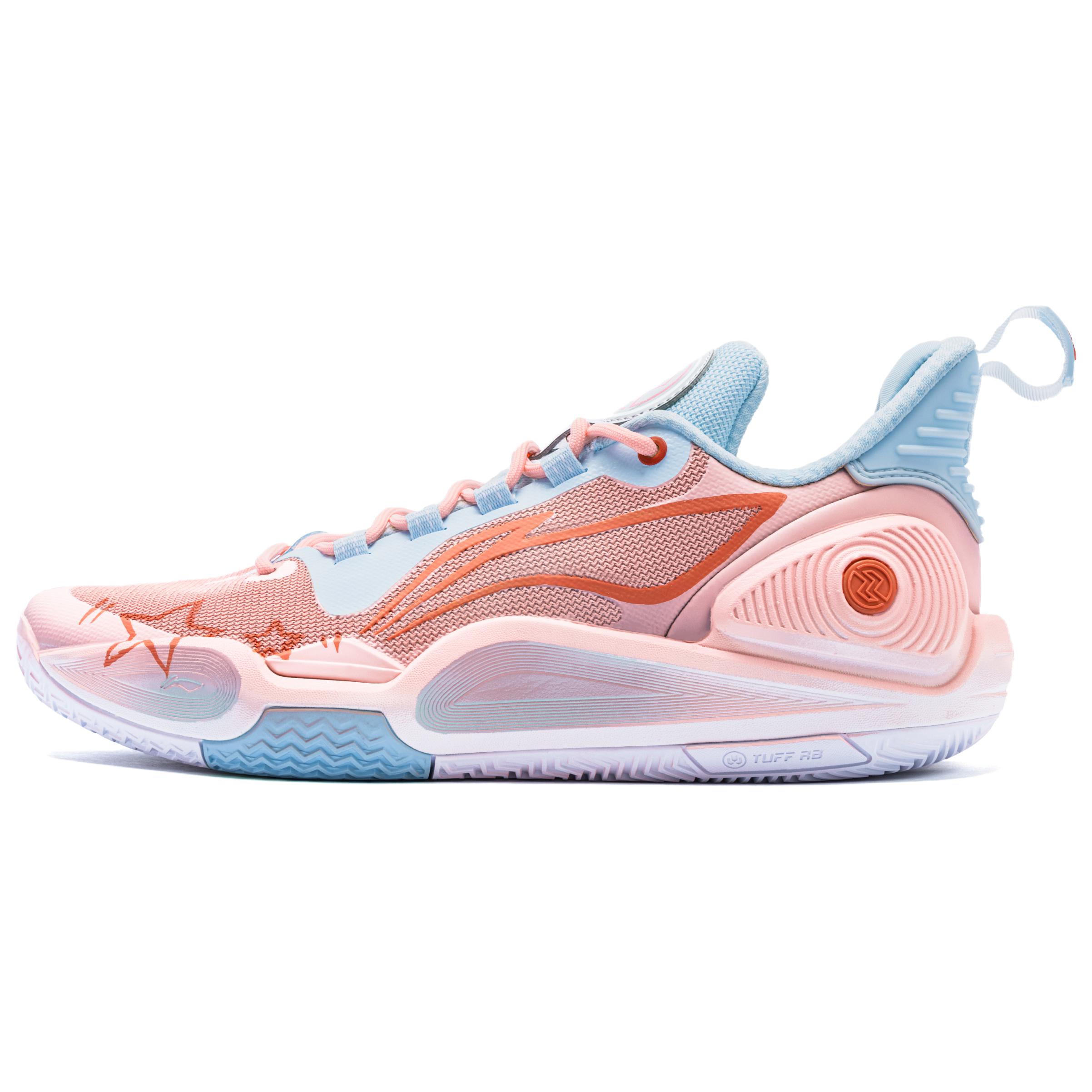

Li Ning Speed 9 мужские баскетбольные кроссовки низкие с тканевой амортизацией, отскоком, устойчивостью к истиранию, дышащие и нескользящие Li-Ning, розовый желтый