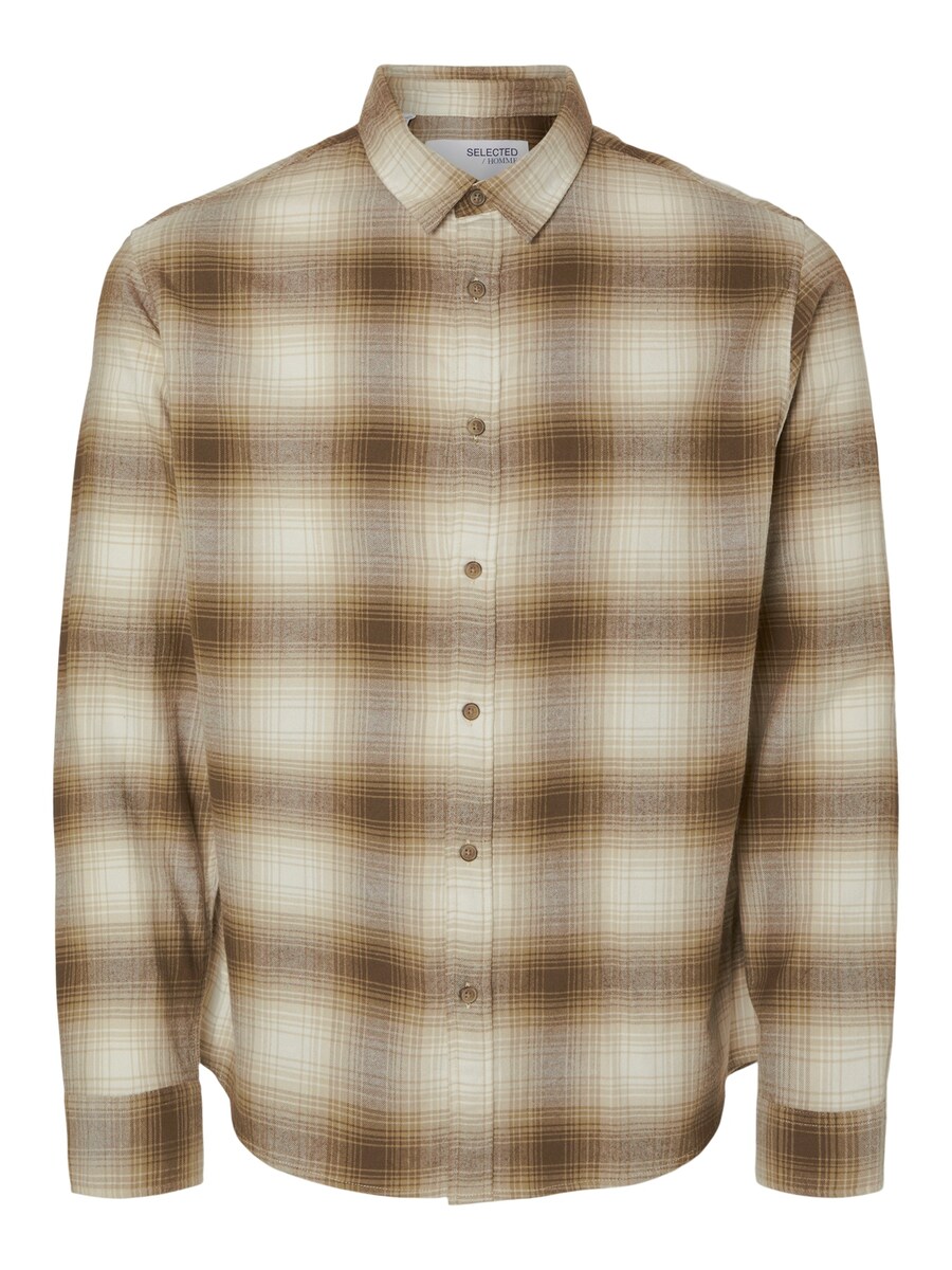 

Рубашка Slim Fit на пуговицах SELECTED SLHOwen, цвет Beige/Cream/Sand