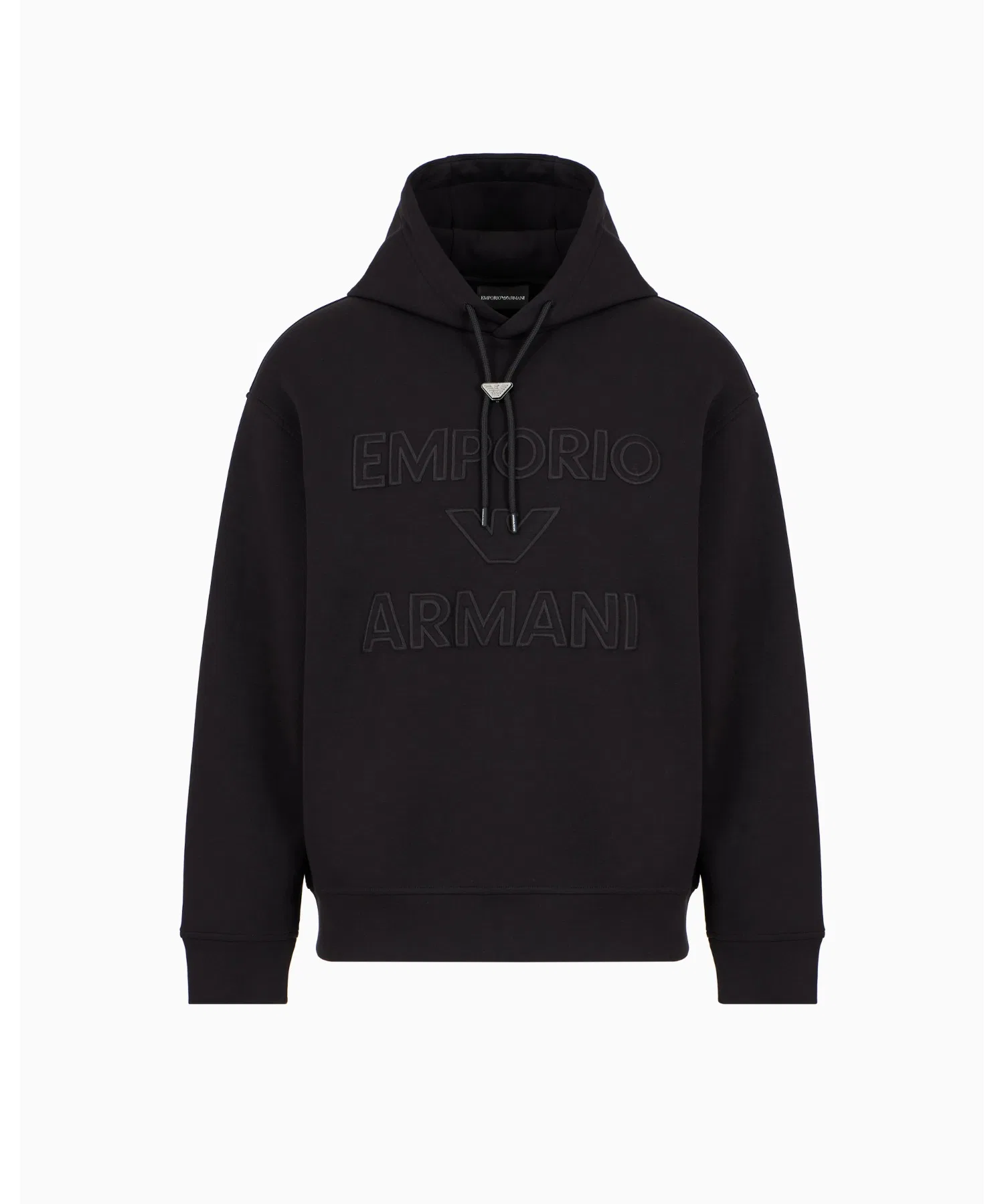 【Emporio Armani】 Толстовка с капюшоном ASV, двойной трикотаж, увеличенный логотип, рельефная вышивка — фото 2
