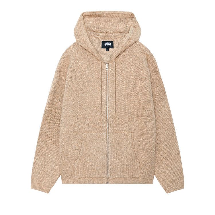 

Свитер Stussy Hooded Zip Sweater, Camel