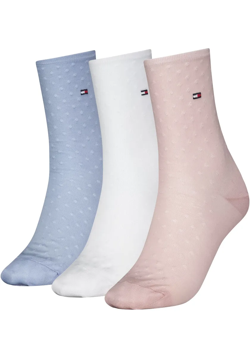 

Чулки Tommy Hilfiger "WOMEN SOCKS GIFTING DOT" (3 шт. в упаковке), с мелким горошком, цвет Pink-White-Blue