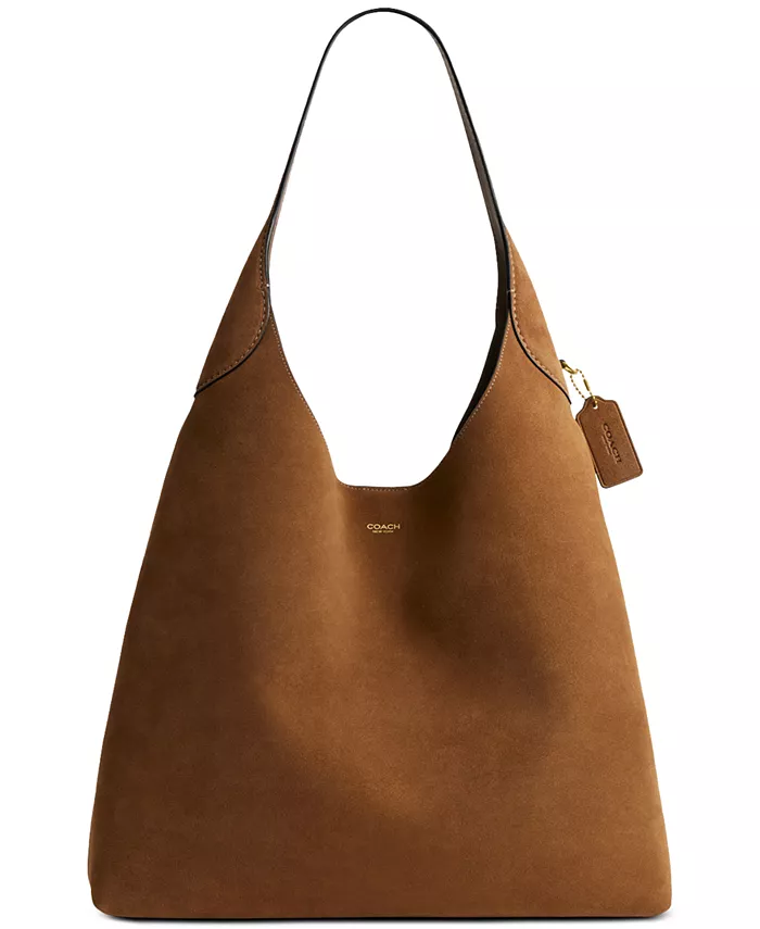 

Сумка через плечо Brooklyn Extra-Large из замши 39 COACH, коричневый
