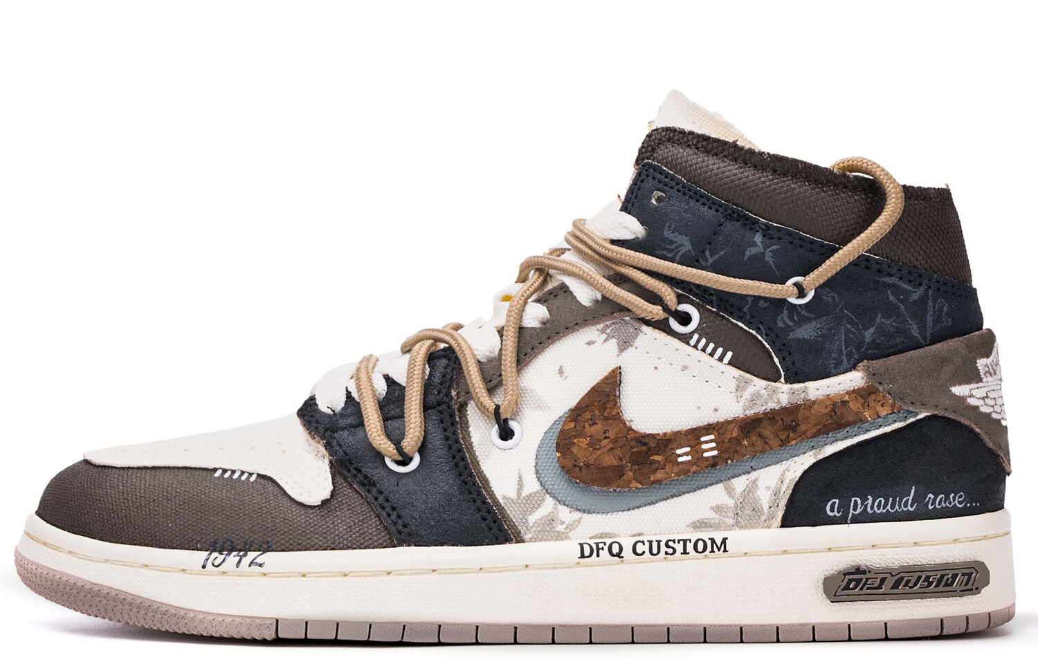 

Jordan Air Jordan 1 винтажные баскетбольные кроссовки мужские, Black Olive/Golden Brown