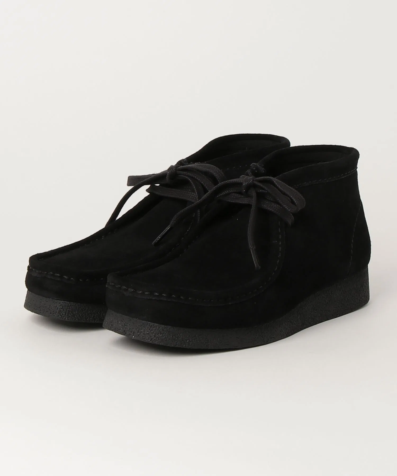Мужские кожаные ботинки Clarks Wallabee EVO чёрные