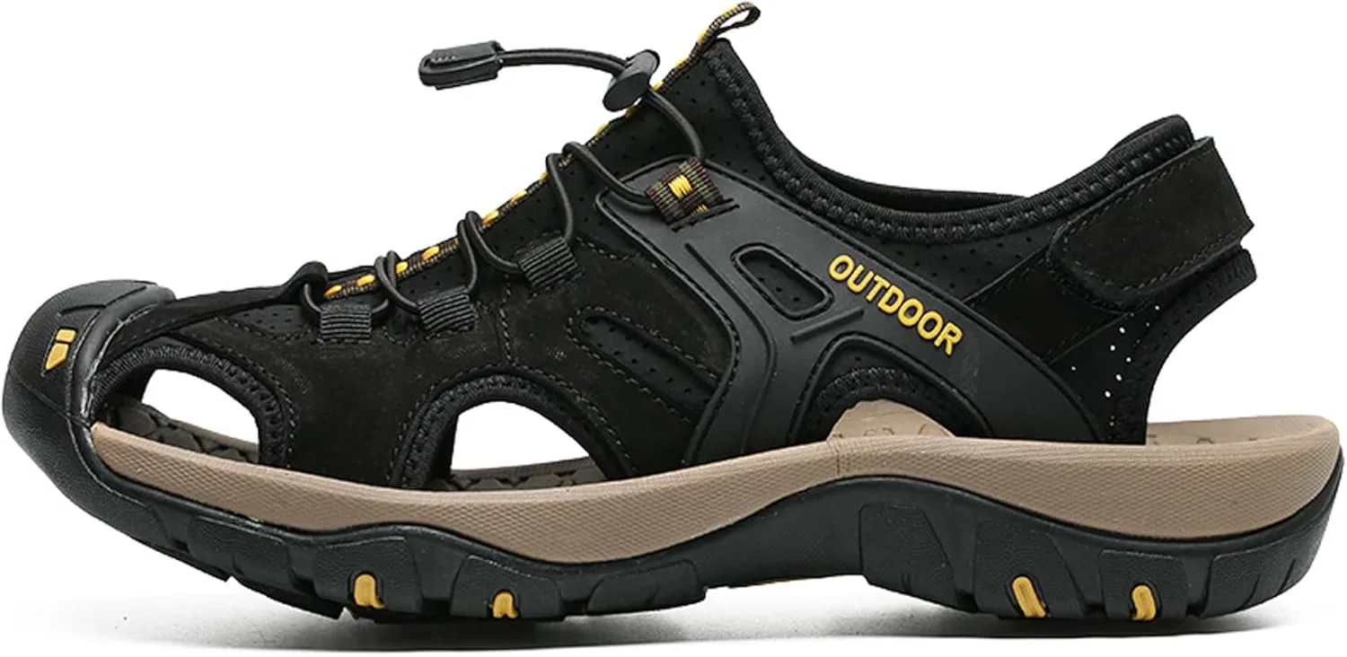 

Мужские сандалии для улицы, спортивные сандалии, походные сандалии, водная обувь, удобные, мягкие и дышащие, противоскользящие и износостойкие Vtiao, черный