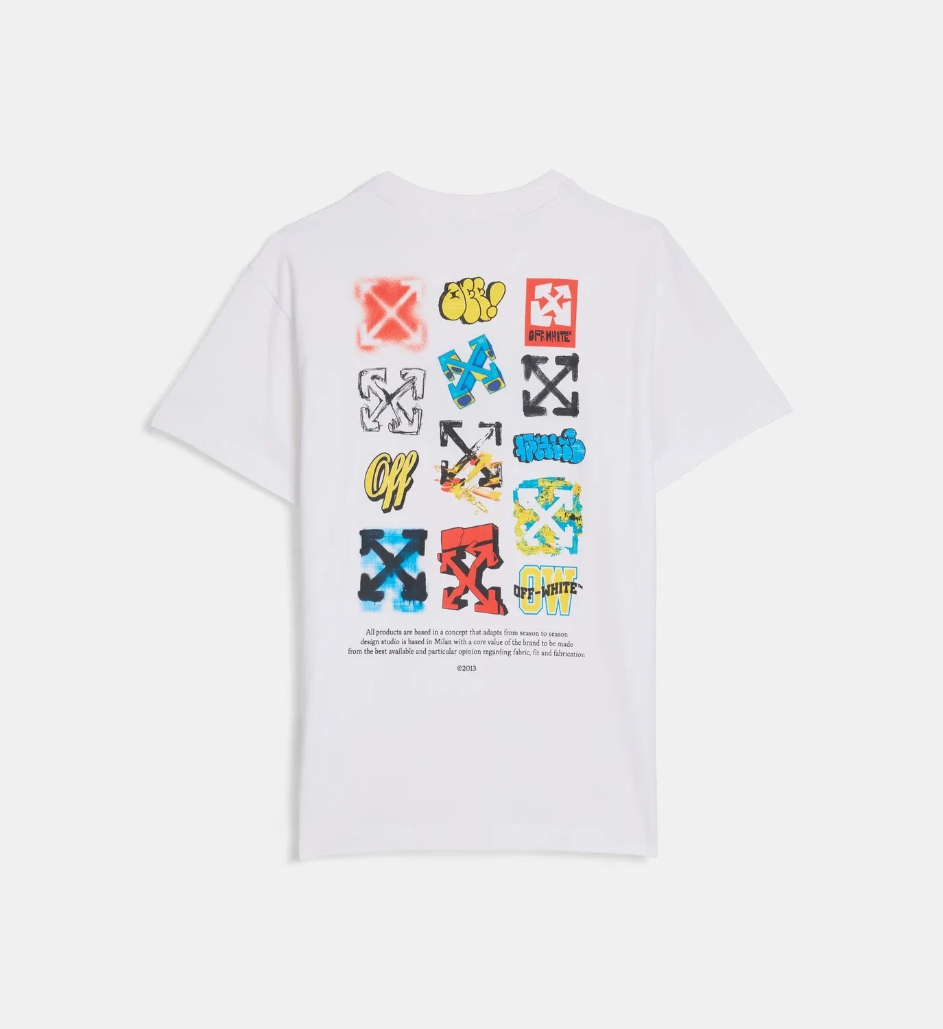 Фирменная белая хлопковая футболка Off White — фото 2