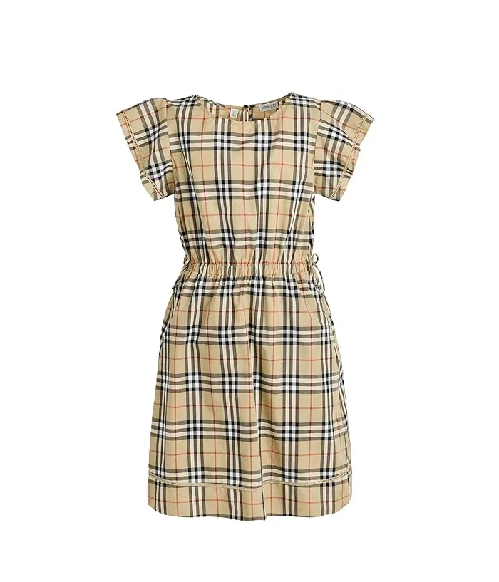 Платье в клетку Adele Check Burberry Kids, Sand IP Check