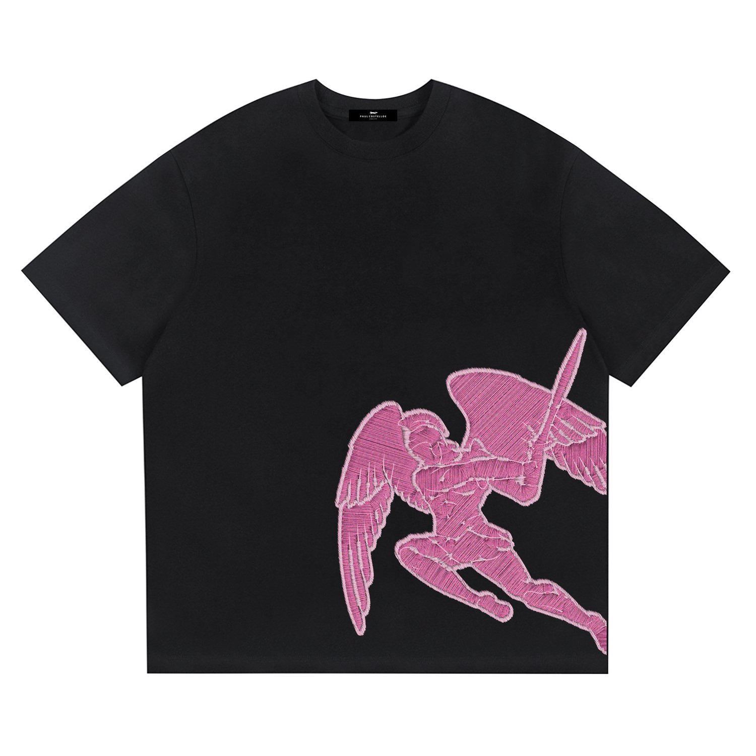 

Футболка унисекс PAUL COSTELLOE, черный/розовый