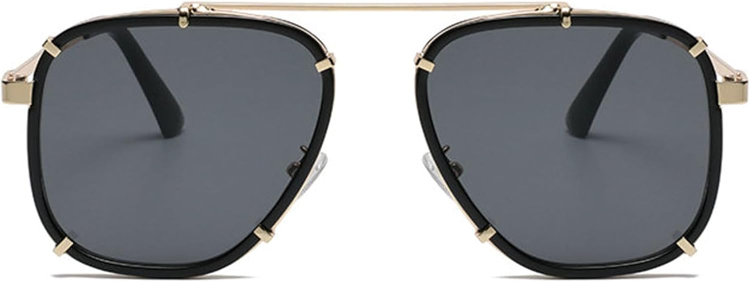 

Солнцезащитные очки Helena Retro Pilot Metal для женщин и мужчин, роскошные модные квадратные солнцезащитные очки с градиентным переходом цвета, в стиле панк, стильные очки с защитой от УФ-излучения UV400, C1