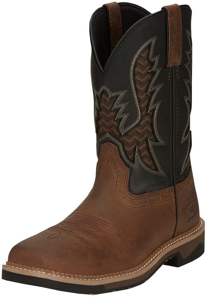 

Ботинки Justin Men's Bolt 11 Stampede с мягким носком, Pecan