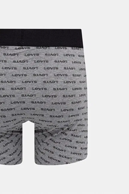 Боксеры из мягкого хлопка 2 шт Levi's, серый — фото 4