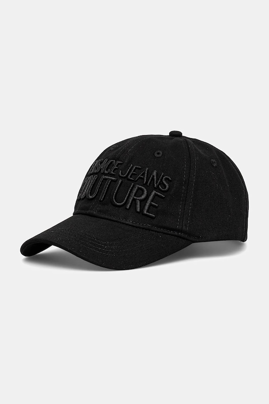 

Хлопковая кепка с козырьком Versace Jeans Couture, черный