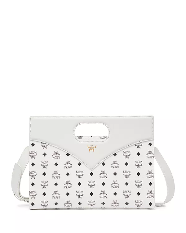

Сумка Diamond vi из кожи и холста Mcm, белый