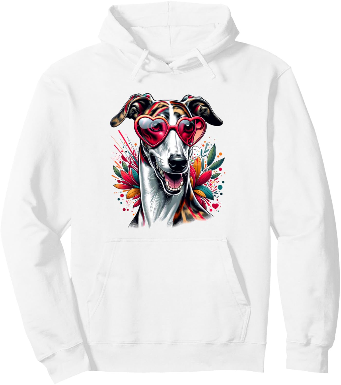 

Худи с изображением грейхаунда ко Дню святого Валентина Doggies Unlimited, белый