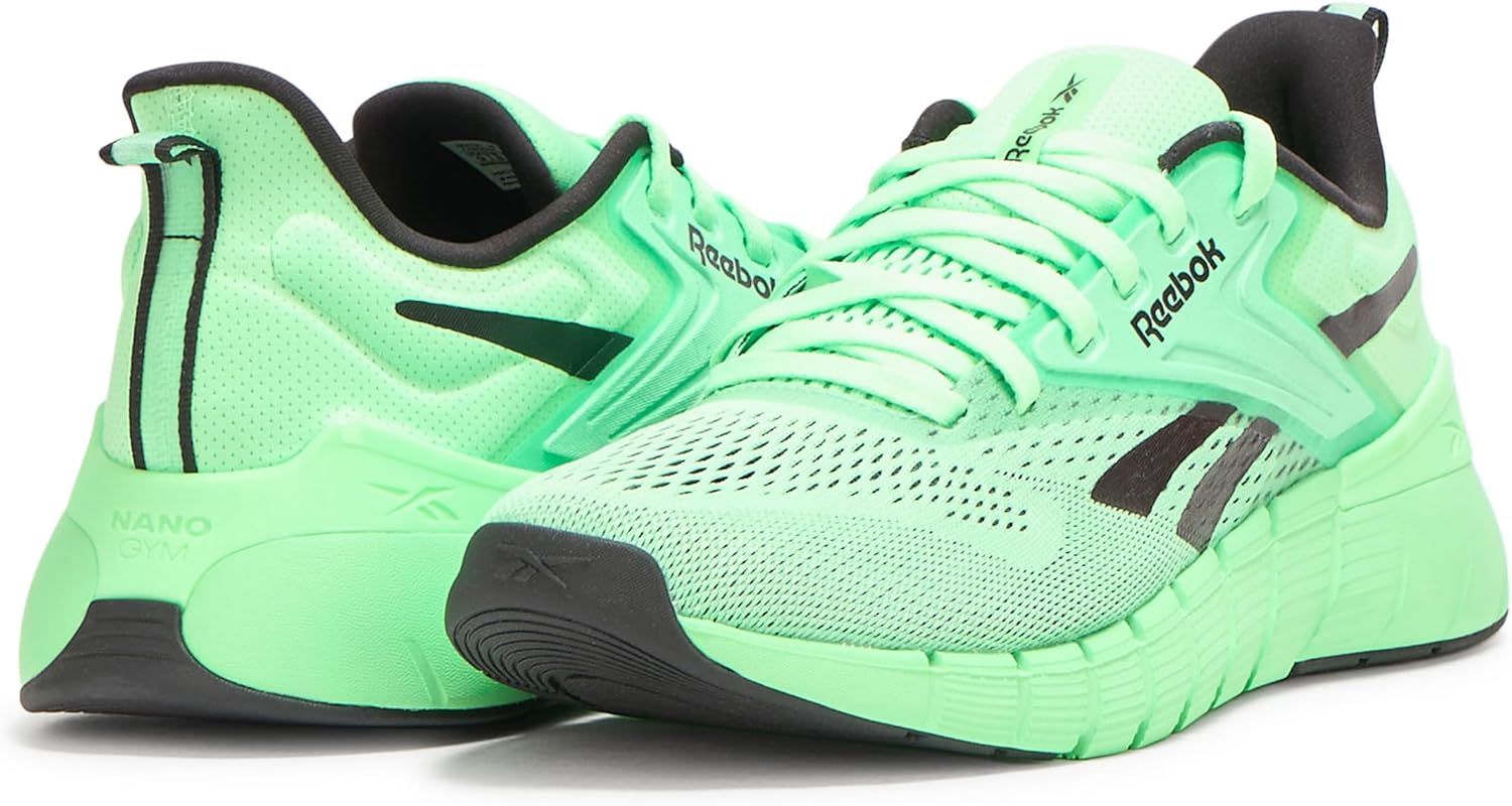 Мужские кроссовки Reebok Nano для тренировок, черный/зеленый — фото 3