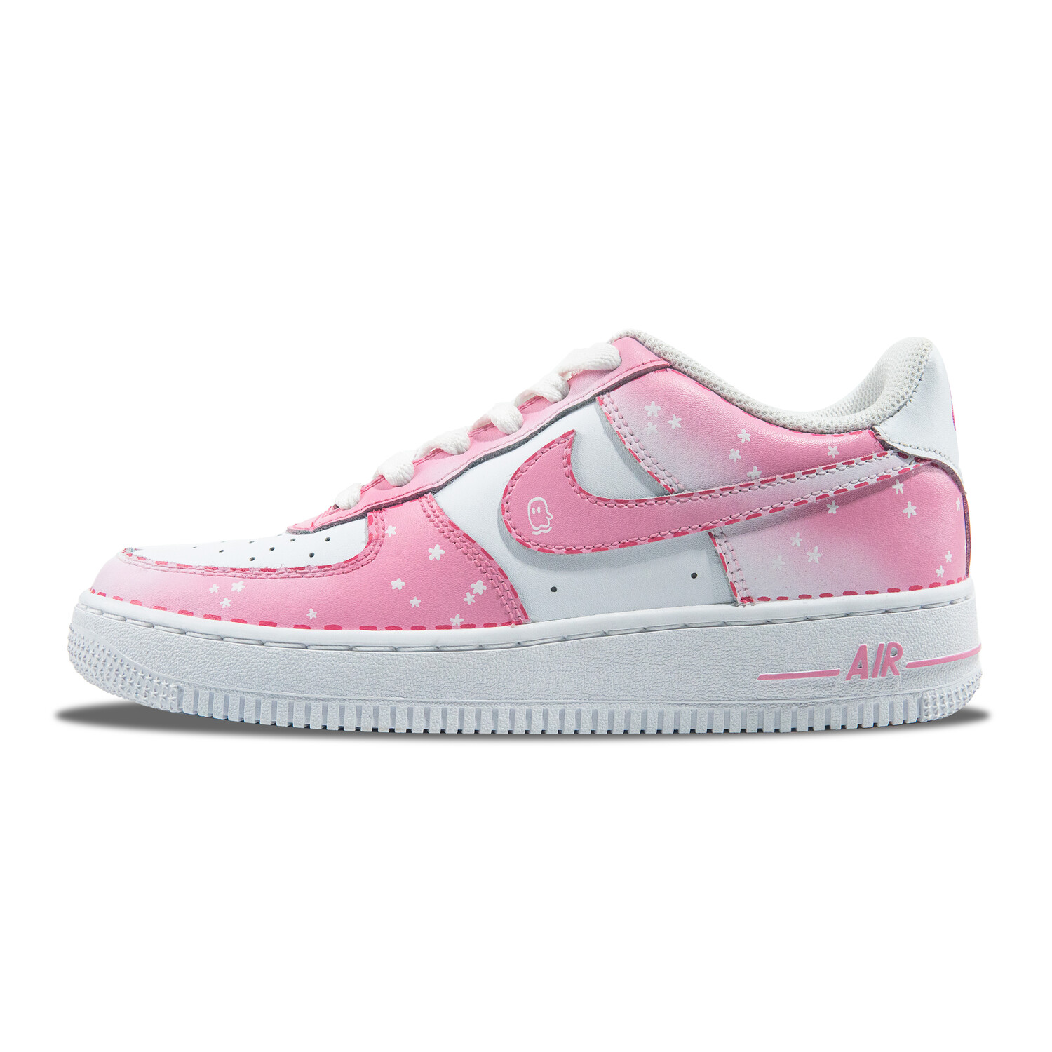 

Кроссовки для скейтбординга Air Force 1 женские низкие розовый/белый Nike