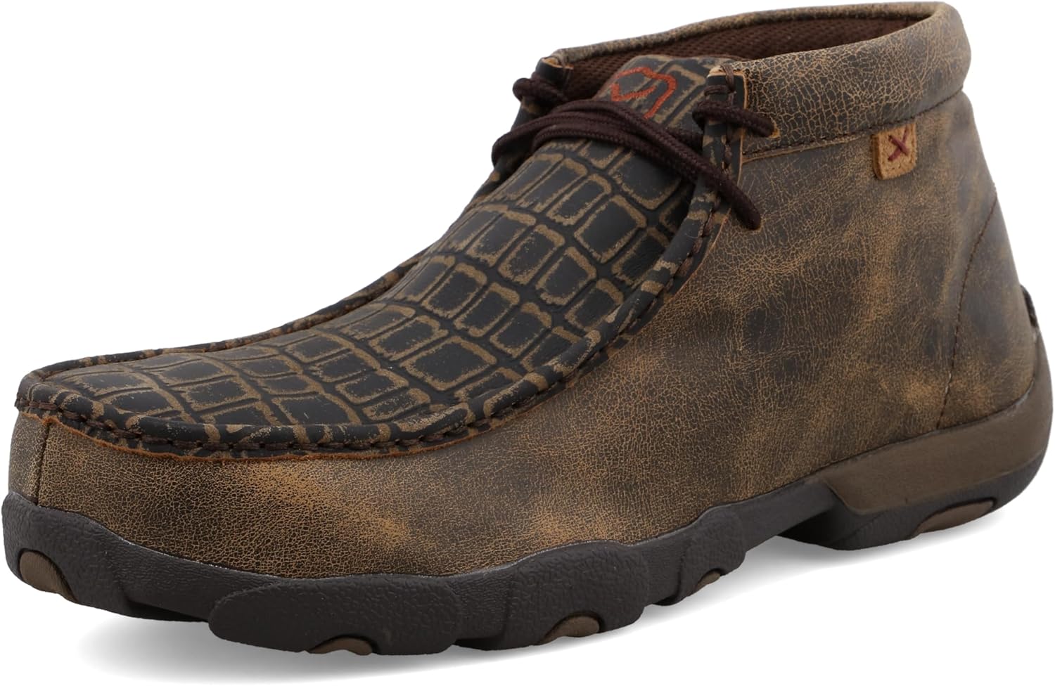 

Мужские мокасины Twisted X Chukka Driving Moc, с мокасиновым носком и подошвой CellSole, коричневый