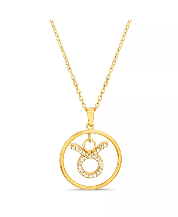 

Ожерелье с круглой подвеской золотистого оттенка с инициалом Kensie, taurus