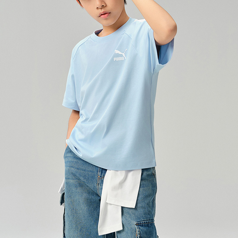 PUMA Футболка sportstyle collection t7 ice blue kids' — фото 3