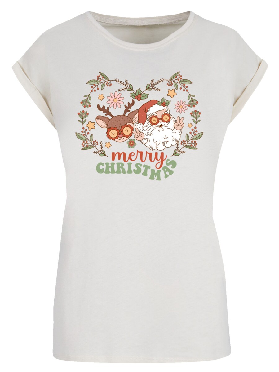 

Рубашка F4NT4STIC Christmas Hippie Santa And Reindeer, песочный
