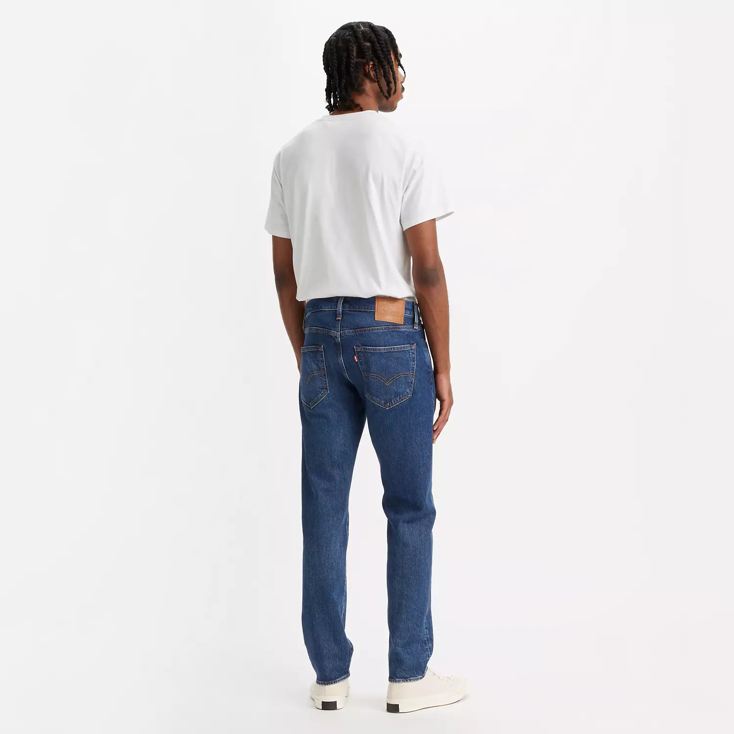 Мужские джинсы зауженного кроя 502 Levi's, цвет Jack Of All Trades - Dark Wash - Stretch — фото 3