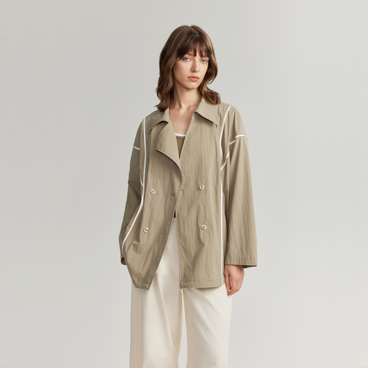 

ELLE Тренч женский цвета хаки