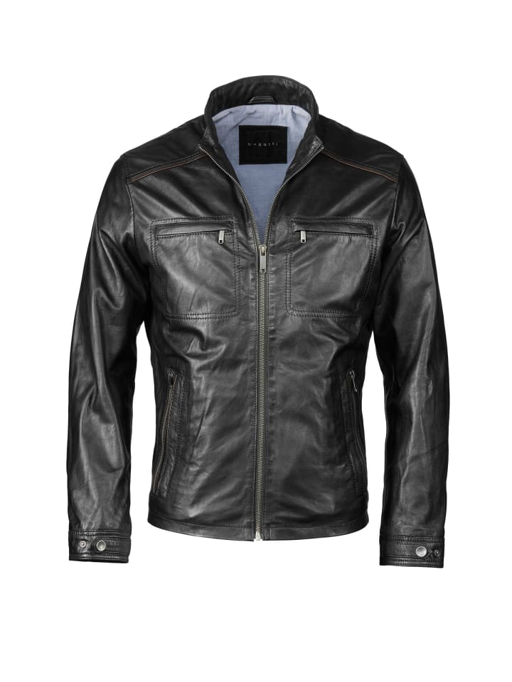 

Bugatti Кожаная куртка BURICCARDO черного цвета