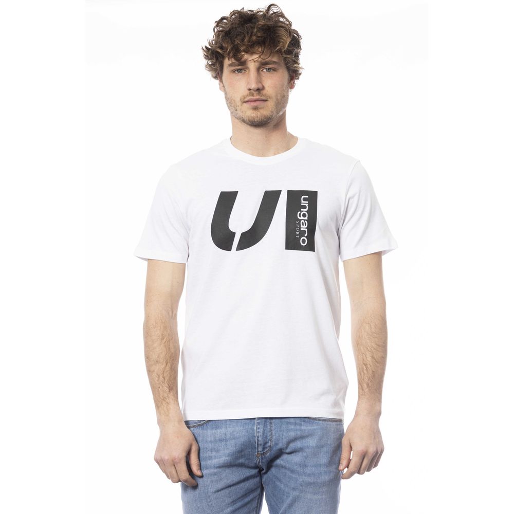 

Белая хлопковая мужская футболка Ungaro Sport, White