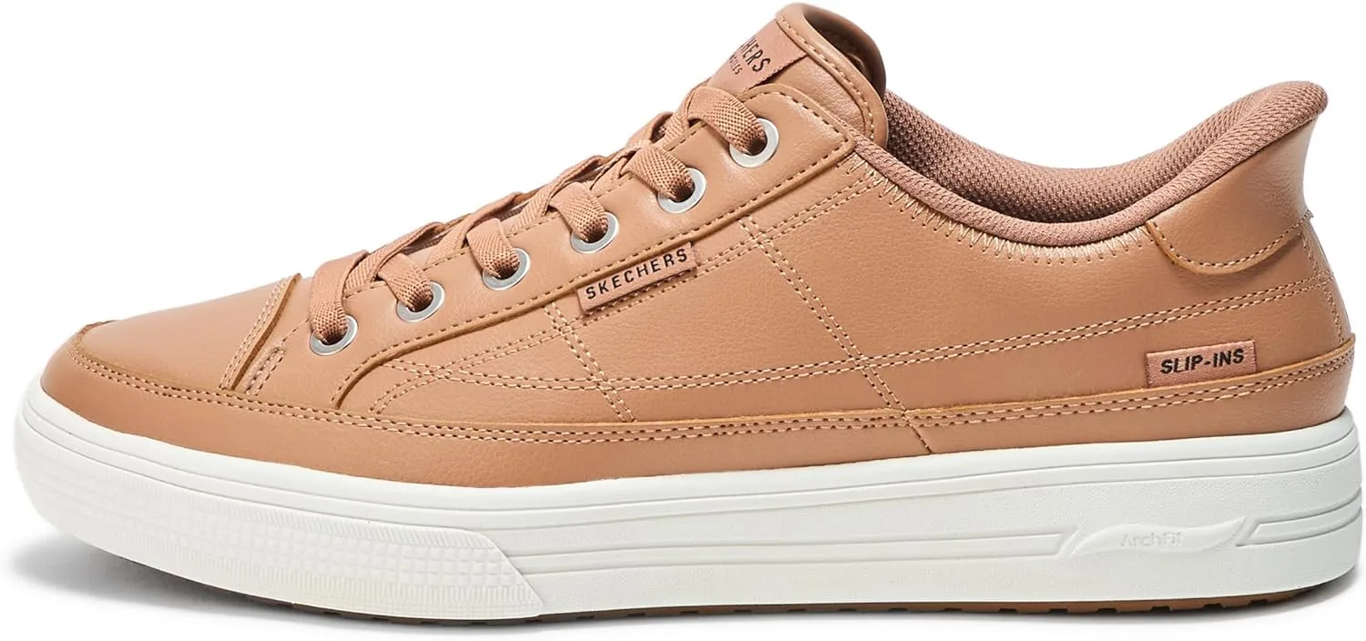 Мужские слипоны Skechers Arch Fit Arcade - Catch Ya There Hands Free, светло-коричневый — фото 2