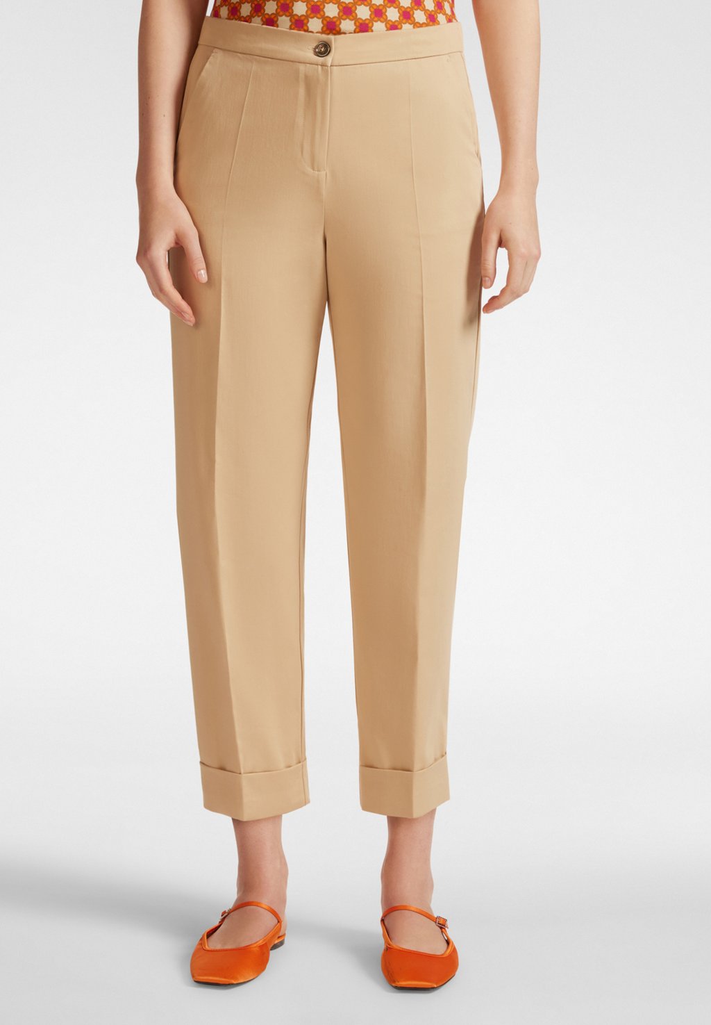 

Брюки CROPPED CON RISVOLTO Elena Mirò, бежевый