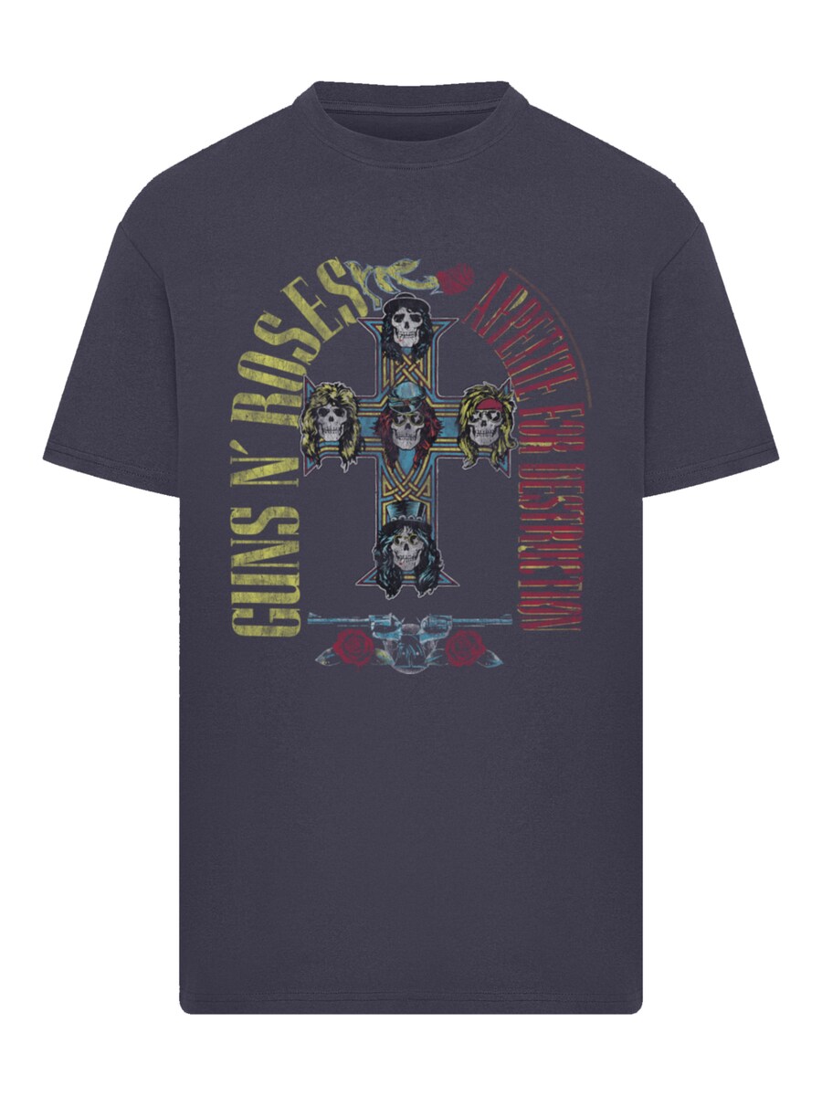 

Рубашка F4NT4STIC Guns NRoses Skull Rock Band Merch, темно-синий