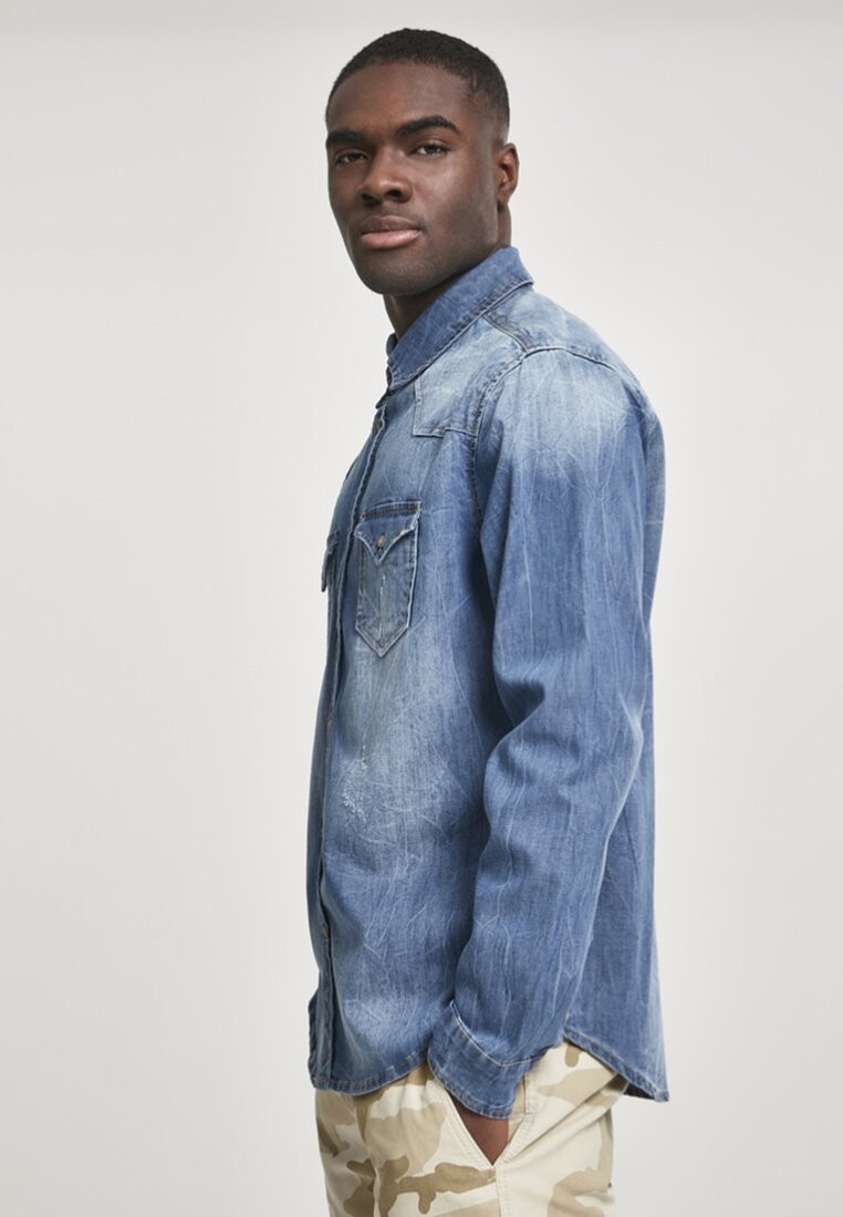 Рубашка Herren Riley Denim Shirt Brandit, синий — фото 4