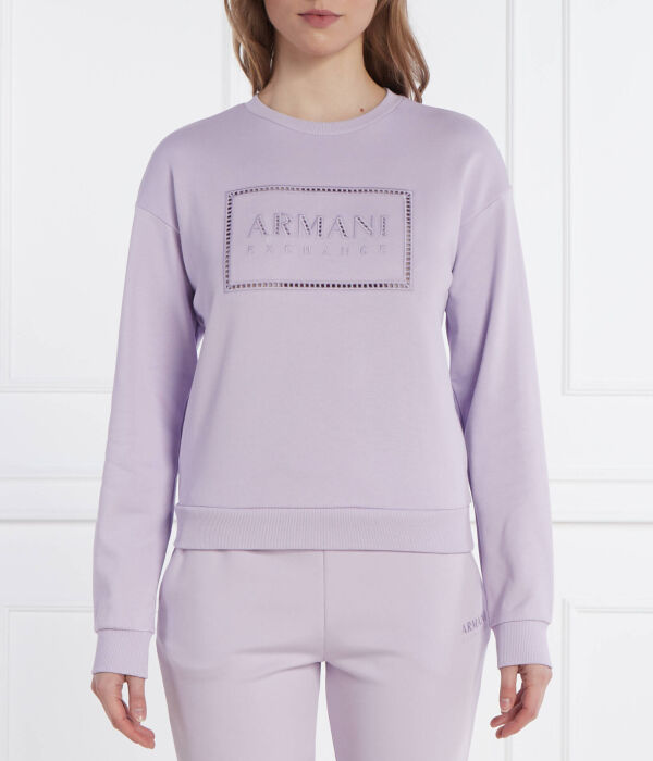 

Свитер Straight fit Armani Exchange, лавандовый