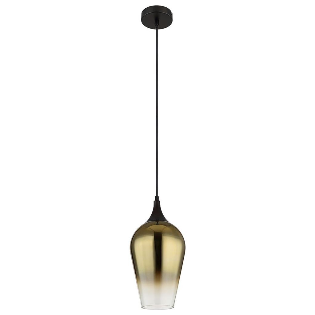 

Подвесной светильник, черный, золотое стекло, H 120 см. Globo Lighting
