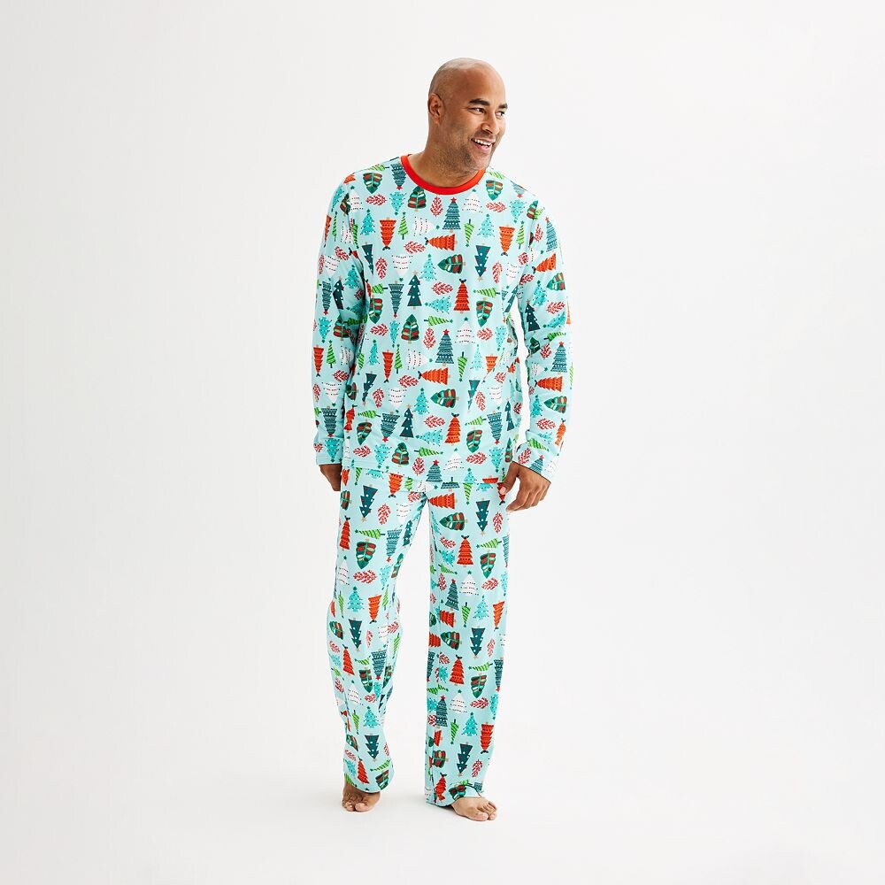 

Набор пижамного верха и трусов Big & Tall Jammies For Your Families Trees, цвет Multi Trees