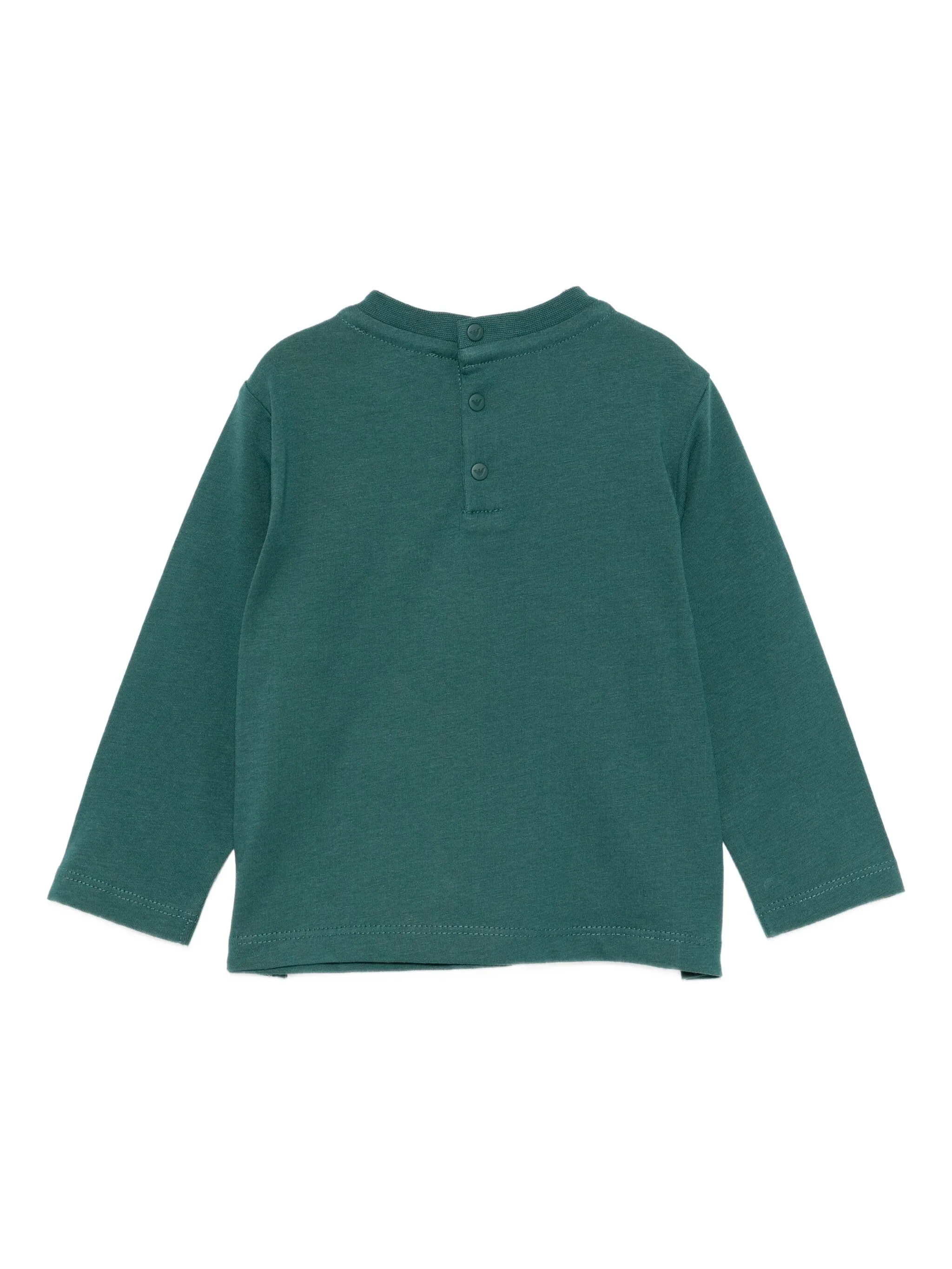Футболка с тисненым логотипом Emporio Armani Kids, зеленый — фото 2