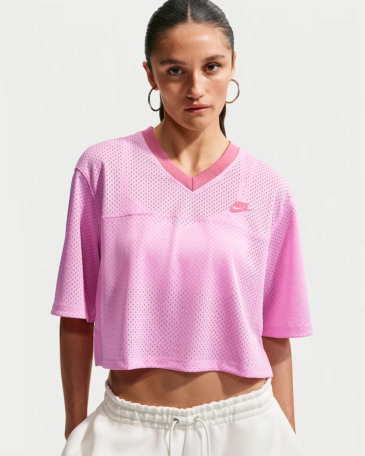 Женская оверсайз-куртка Heritage из сетки Nike Sportswear, Pink Rise/Peony/Peony
