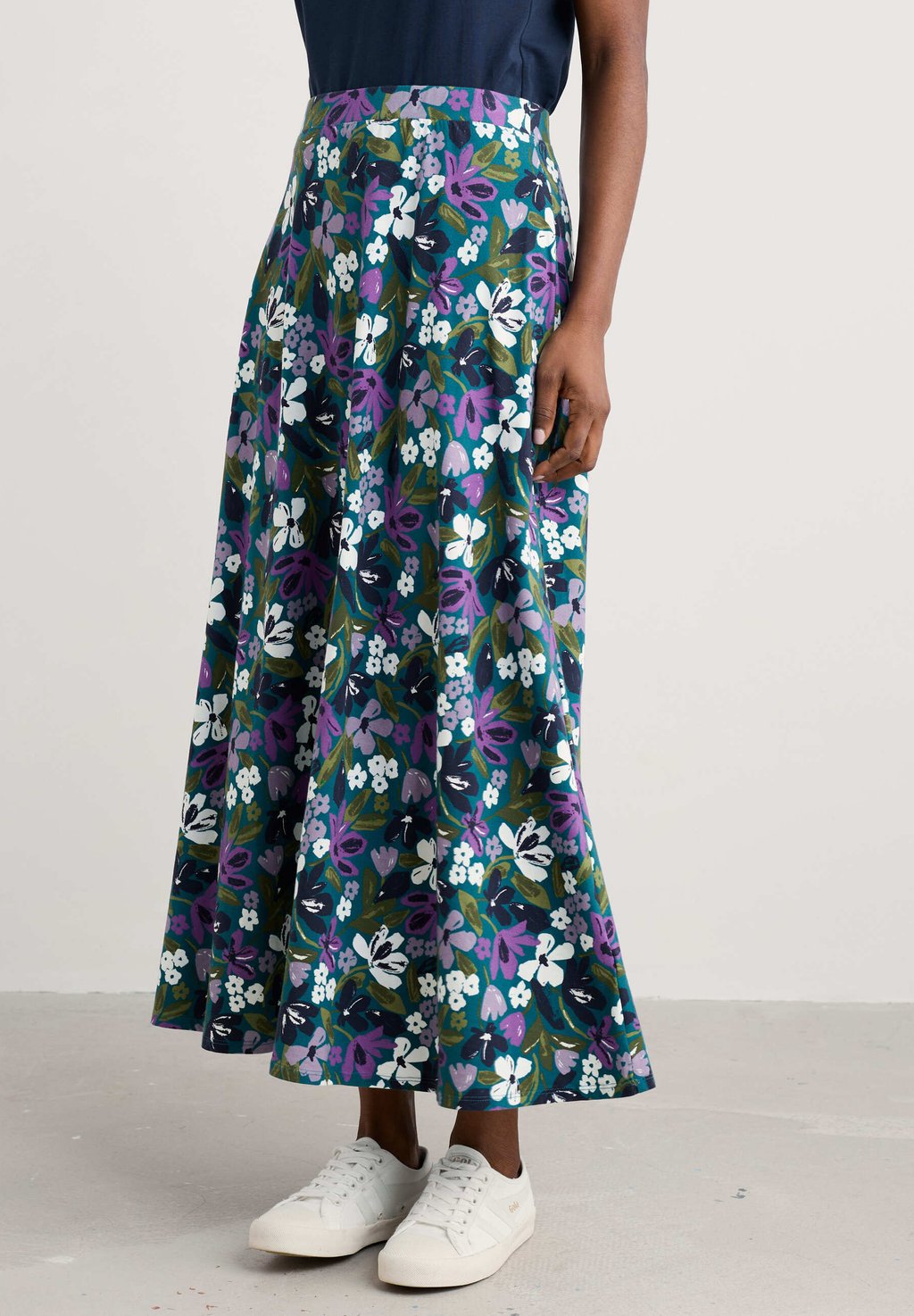 

Юбка макси Seasalt Cornwall, цвет Teal Crayon Floral Dark Drift