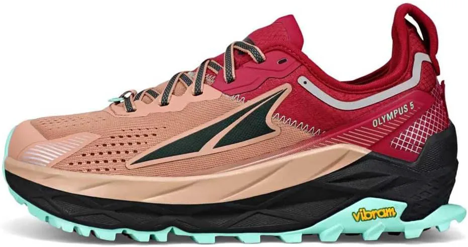 Мужские кроссовки Altra Olympus 5 Hike Low GTX, коричневый/красный — фото 3