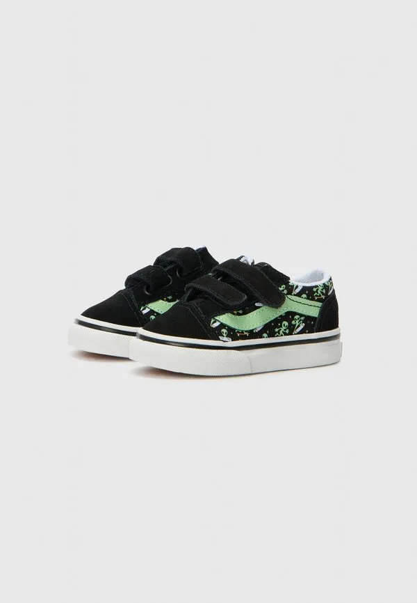 Детские туфли в стиле олдскул Vans, Black/Green — фото 2
