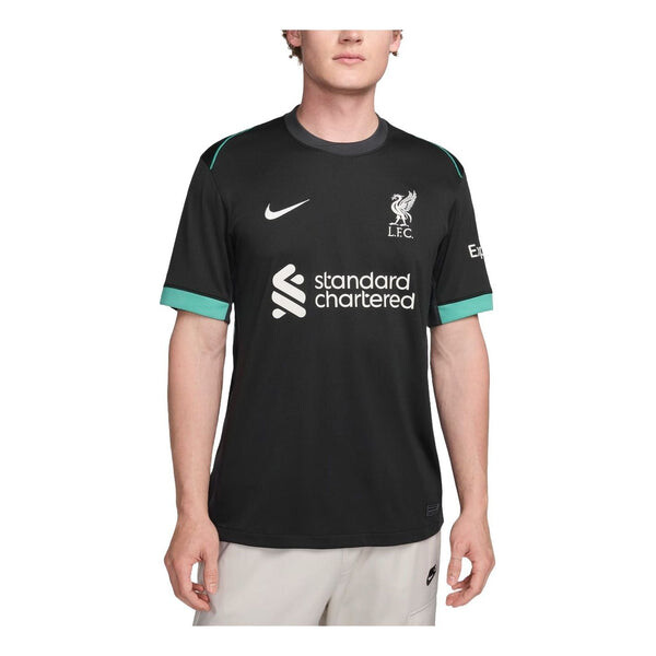 

Футболка dri fit liverpool fc 2024 25 стадион выездная футболка Nike, черный