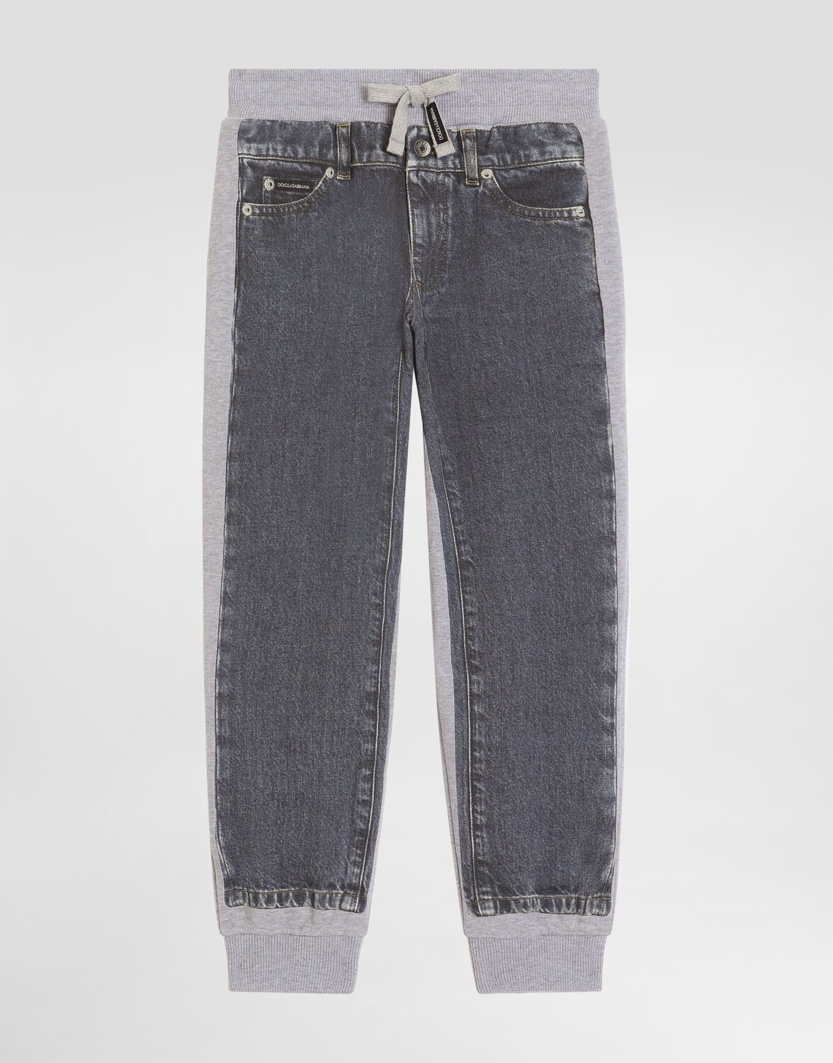 

Флисовые брюки с принтом под деним DOLCE & GABBANA, мультиколор